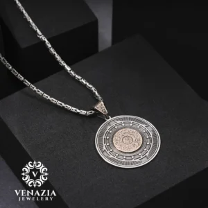 Ayet-el Kürsi Dualı Gümüş Kolye Modeli