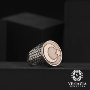 Ay Yıldız Gümüş Yüzük