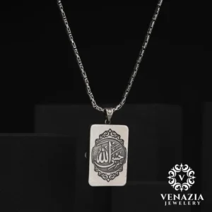 Kapaklı Gümüş Erkek Kolye