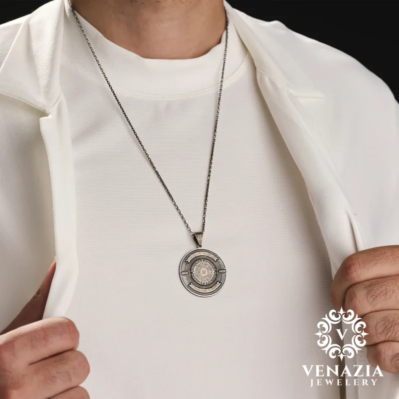 3 Ayet-el Kürsi Gümüş Kolye Modeli