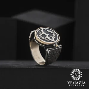 3 Kördüğüm Gibi Sevmek Kapaklı Erkek Gümüş Yüzük Modeli