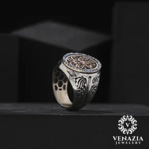 3 Kişi Sevdigiyle Beraberdir Gümüş Yüzük