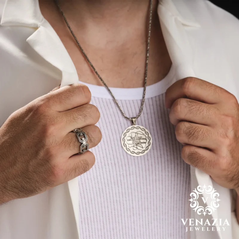 3 Gümüş Erkek Alyans Modeli