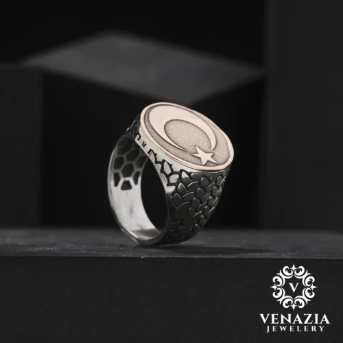 Ay Yıldız Gümüş Yüzük