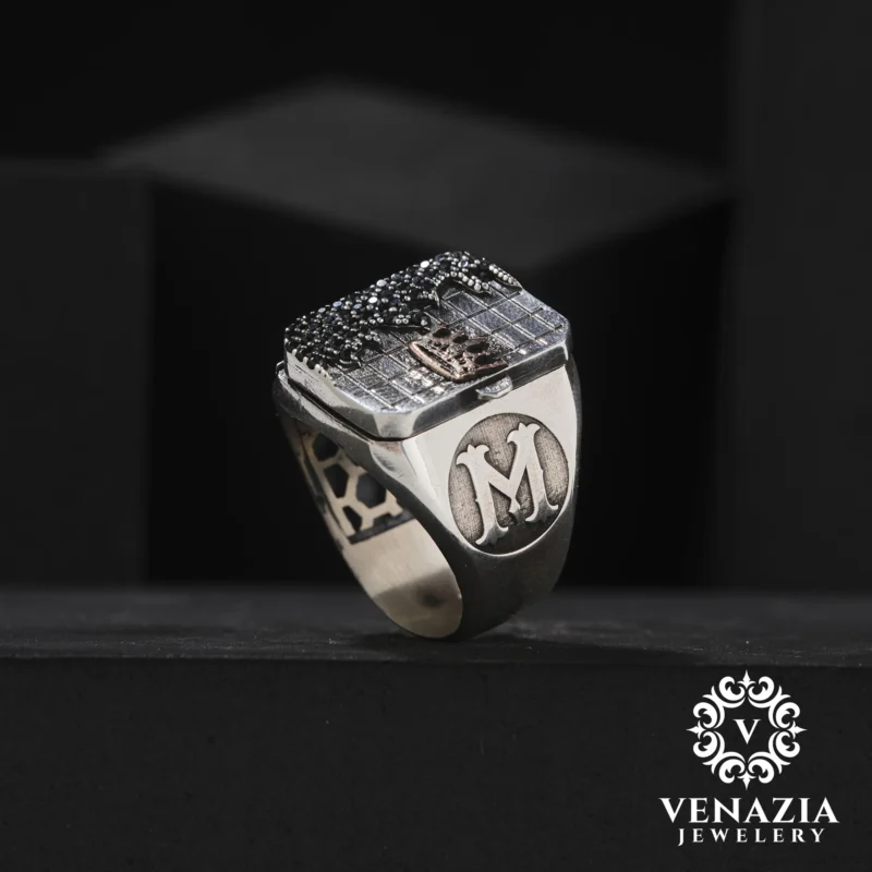 Aslan Kapaklı Gümüş Yüzük Modeli