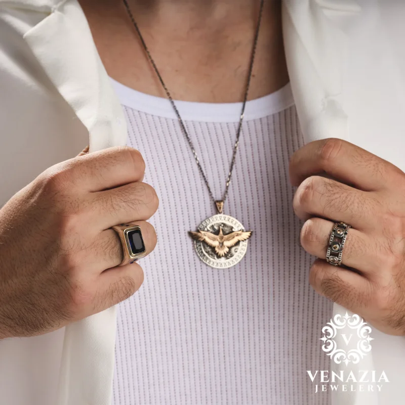 Safir Taşlı Gümüş Yüzük