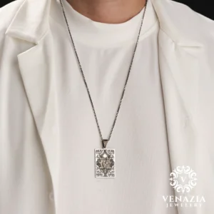 5 Anka Kuşu Ve Harfli Gümüş Kolye Modeli