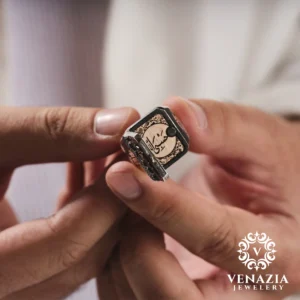 Hiç Kapaklı Gümüş Erkek Yüzük Modeli