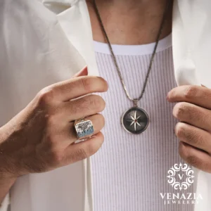 Hiç Kapaklı Gümüş Erkek Yüzük Modeli