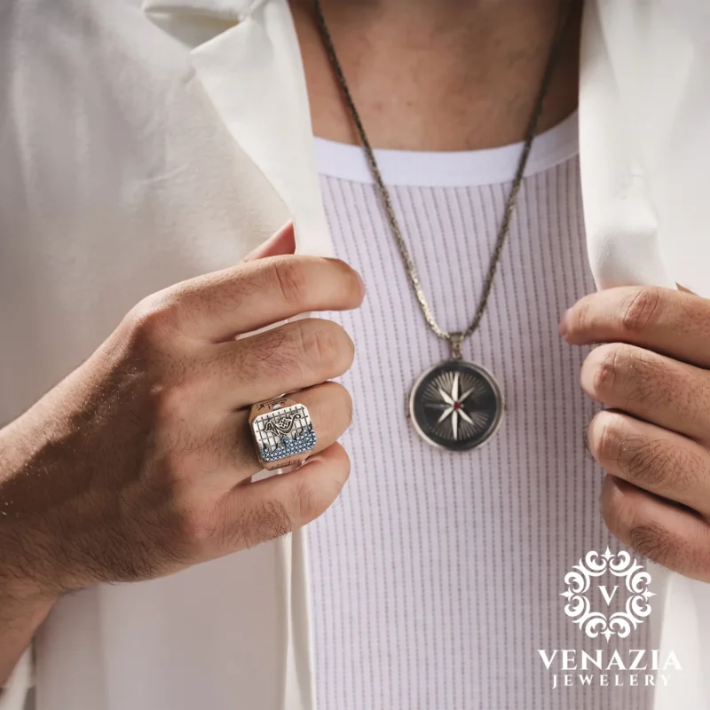 Hiç Kapaklı Gümüş Erkek Yüzük Modeli