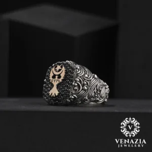 VENAZIA 14 AGUSTOS 20230304 Ayyıldız Gümüş Erkek Yüzük Modeli