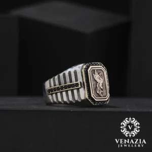 VENAZIA 14 AGUSTOS 20230332 Anka Kuşu Gümüş Erkek Yüzük Modeli