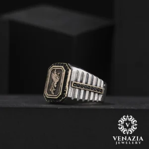 VENAZIA 14 AGUSTOS 20230333 Anka Kuşu Gümüş Erkek Yüzük Modeli