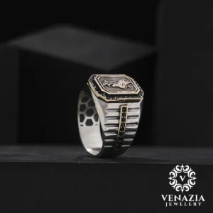 VENAZIA 14 AGUSTOS 20230445 Anka Kuşu Gümüş Erkek Yüzük Modeli