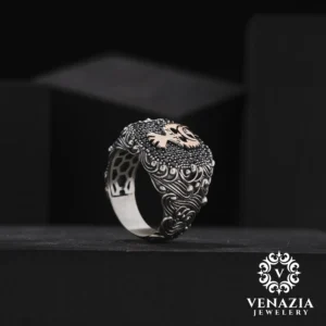 VENAZIA 14 AGUSTOS 20230462 Ayyıldız Gümüş Erkek Yüzük Modeli