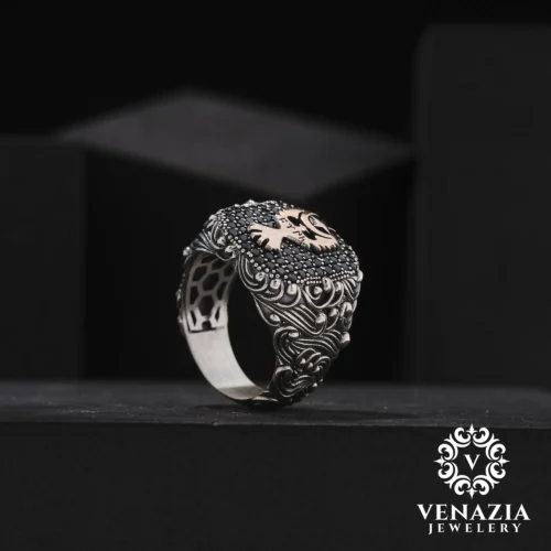 Ayyıldız Gümüş Erkek Yüzük Modeli