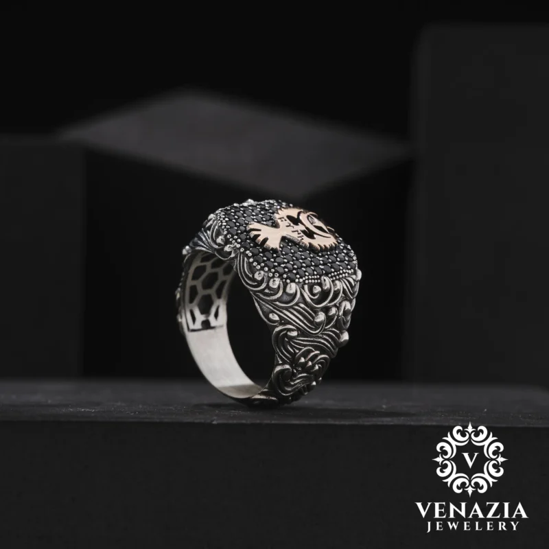 VENAZIA 14 AGUSTOS 20230462 Ayyıldız Gümüş Erkek Yüzük Modeli