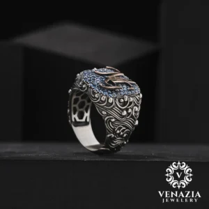 VENAZIA 14 AGUSTOS 20230472 Harfli Gümüş Yüzük Modeli