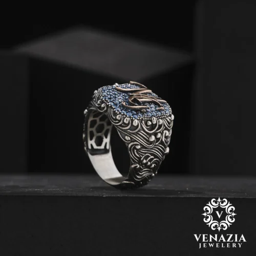 Harfli Gümüş Yüzük Modeli