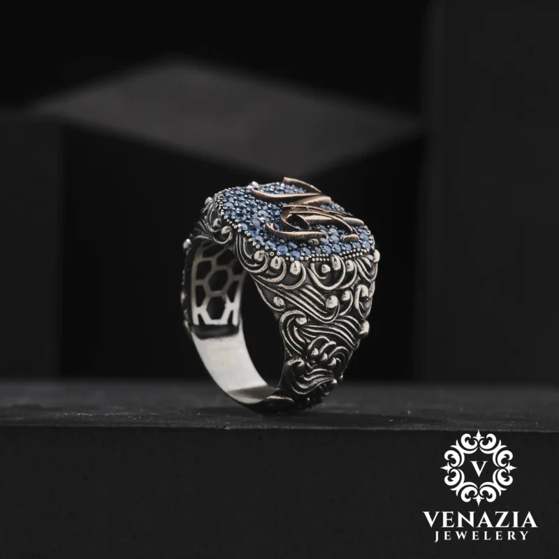 VENAZIA 14 AGUSTOS 20230472 Harfli Gümüş Yüzük Modeli