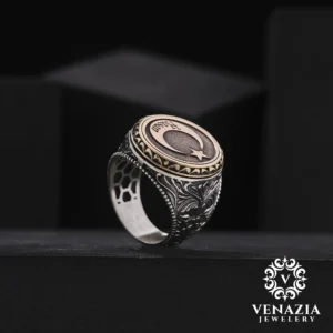 Çift Başlıklı Gümüş Yüzük