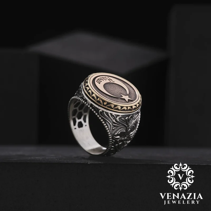 Çift Başlıklı Gümüş Yüzük