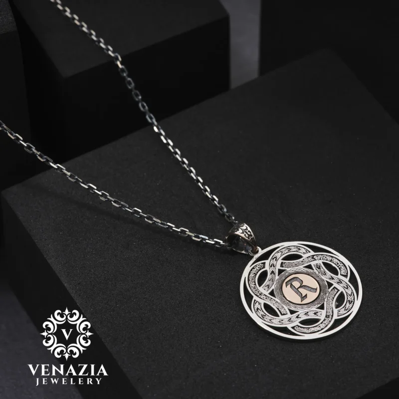 Harfli Gümüş Kolye