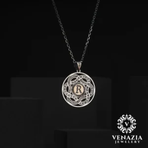 Harfli Gümüş Kolye