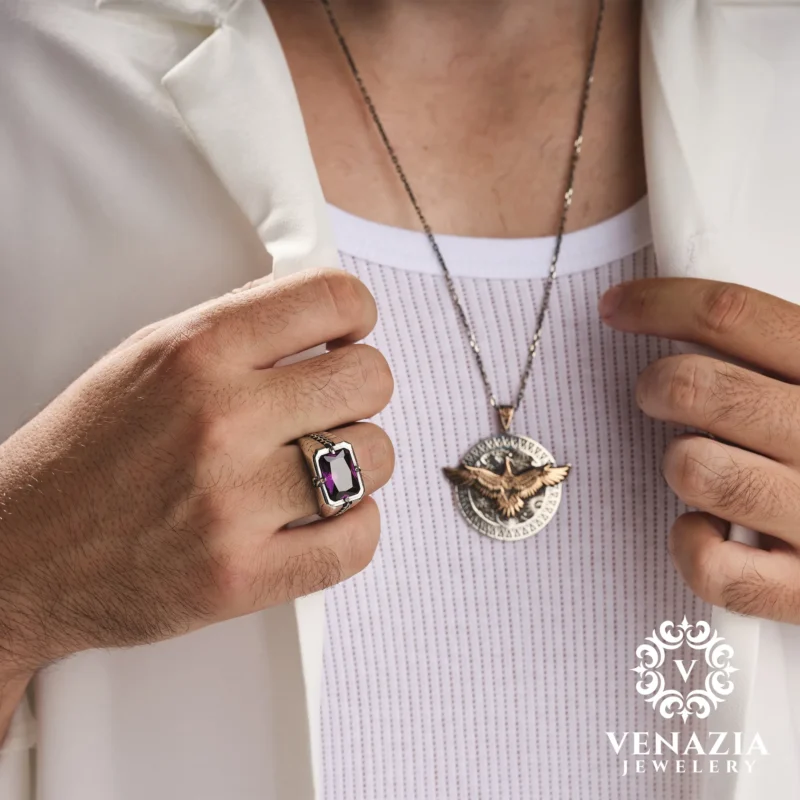 VENAZIA 14 AGUSTOS 20230611 copy Ametist Taşlı Gümüş Yüzük Modeli