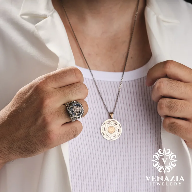 Çift Başlıklı Kartal Gümüş Yüzük Modeli