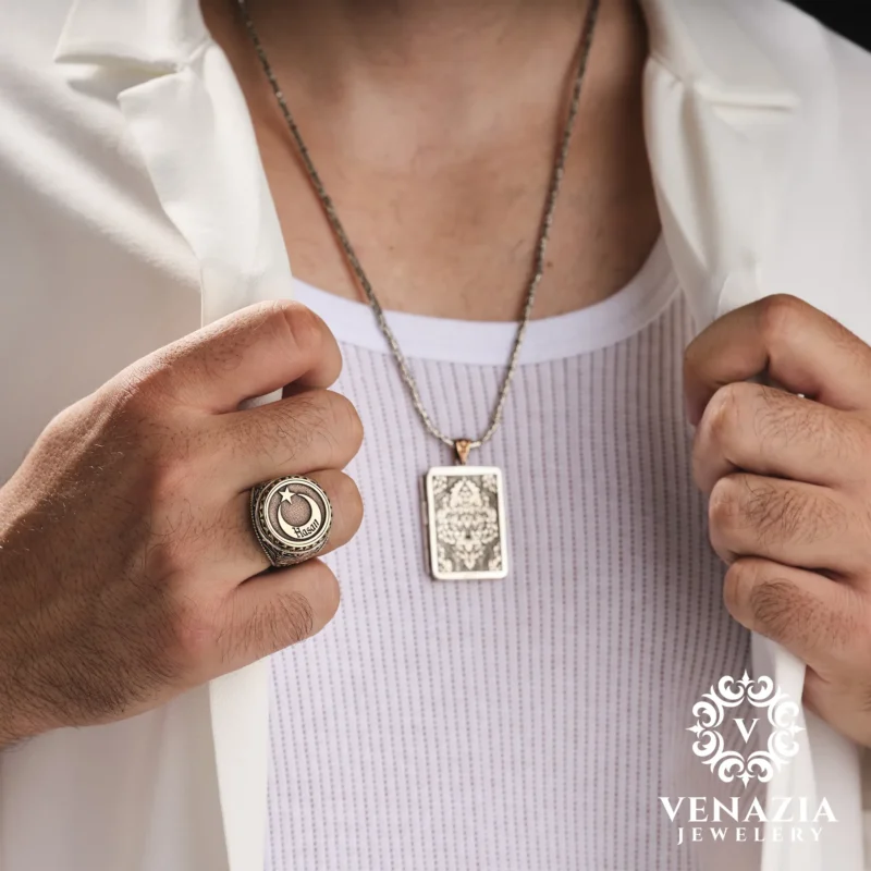 Çift Başlıklı Gümüş Yüzük