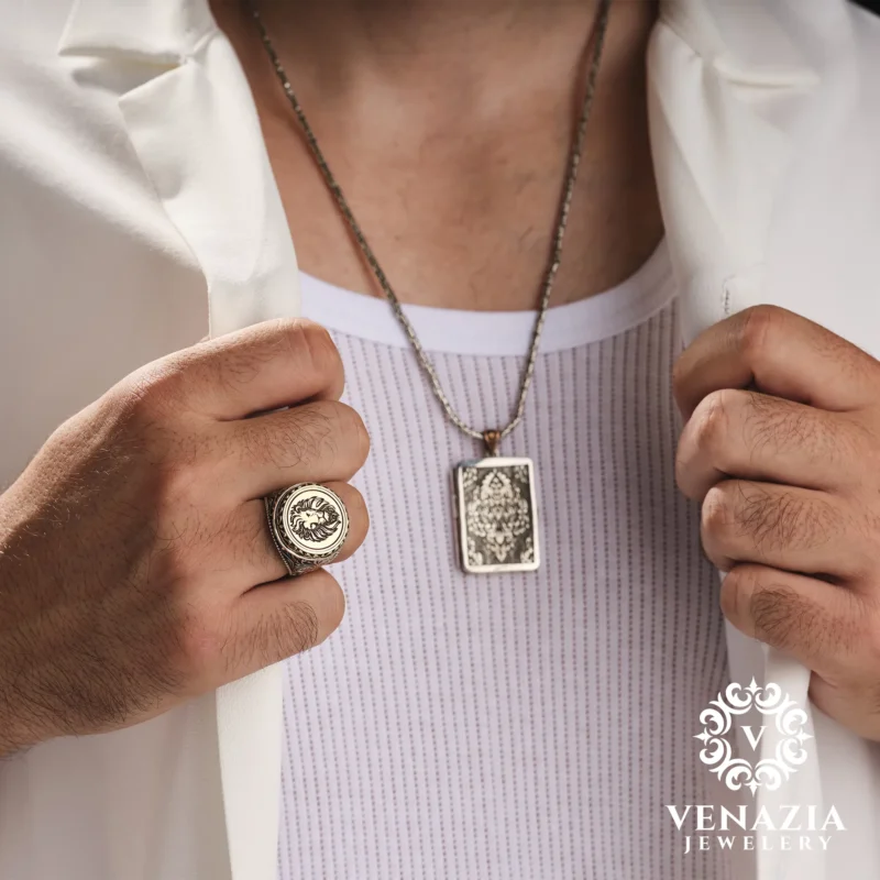 Çift Başlıklı Gümüş Yüzük