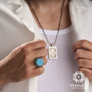 VENAZIA 14 AGUSTOS 20230654 copy Çift Başlıklı Gümüş Erkek Yüzük Modeli