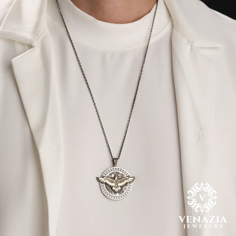 Kartal Gümüş Kolye