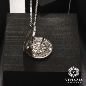 VENAZIA 14 AGUSTOS 20230721 copy Ay Yıldız Ve Hz Süleyman'ın Mührü Gümüş Kolye