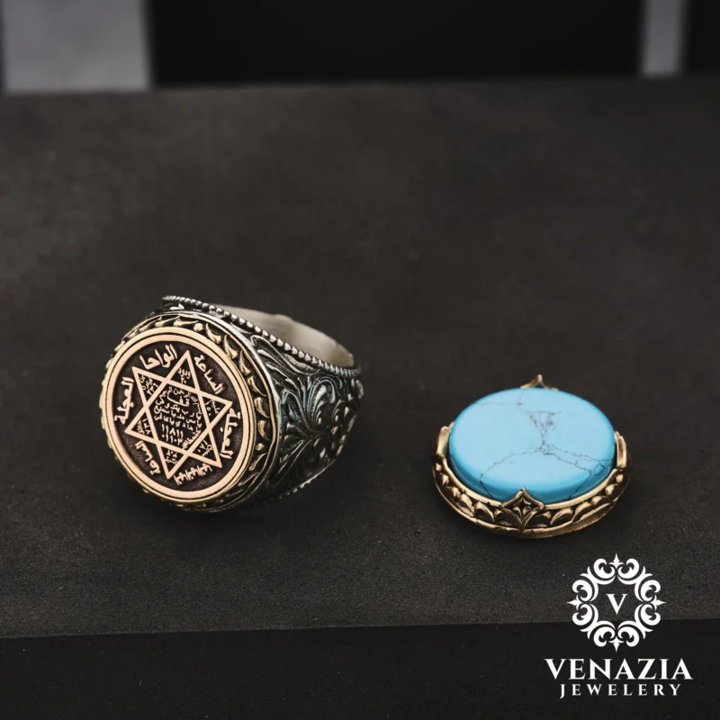 VENAZIA 14 AGUSTOS 20230749 copy Çift Başlıklı Gümüş Erkek Yüzük Modeli