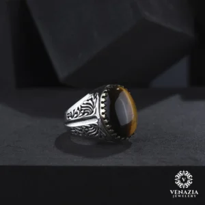 VeNAZIA 30-10-20232570 copy Kaplan Gözü Gümüş Yüzük Modeli