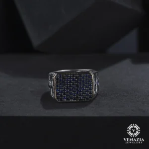 VeNAZIA 30-10-20232580 copy Taşlı Gümüş Erkek Yüzük Modeli