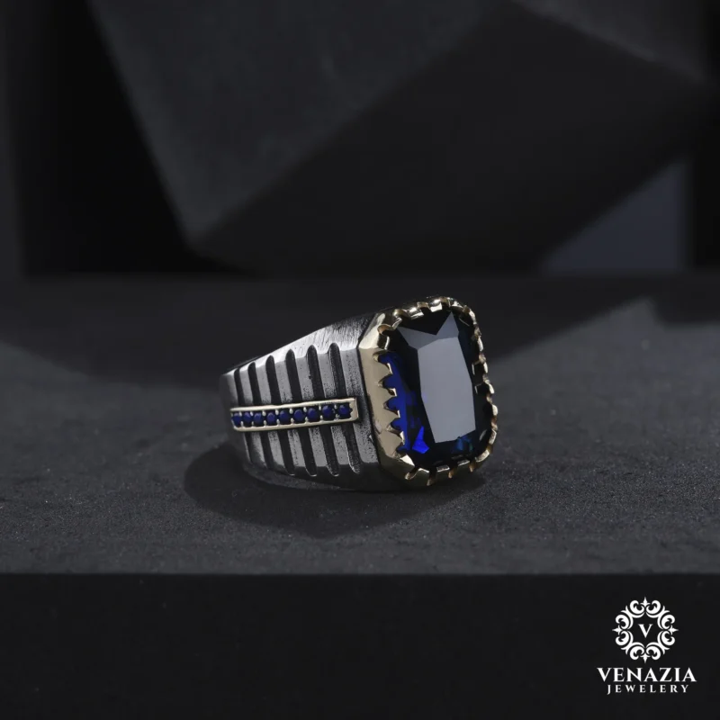 VeNAZIA 30-10-20232627 copy Oniks Taşlı Gümüş Yüzük Modeli