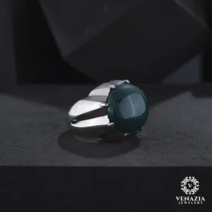 Akik Taşlı Gümüş Yüzük Modeli