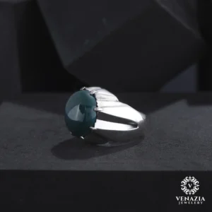 Akik Taşlı Gümüş Yüzük Modeli