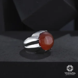VeNAZIA 30-10-20232696 copy Akik Taşlı Gümüş Yüzük Modeli