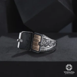 Kapaklı Gümüş Erkek Yüzük Modeli