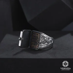 VeNAZIA 30-10-20232733 copy Kapaklı Gümüş Erkek Yüzük Modeli