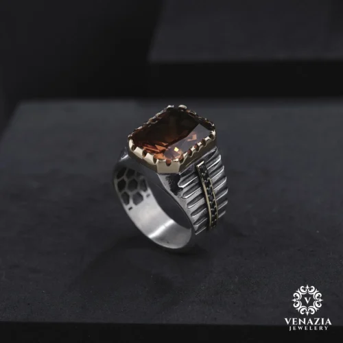 VeNAZIA 30-10-20232916 copy Zultanit Taşlı Gümüş Yüzük Modeli