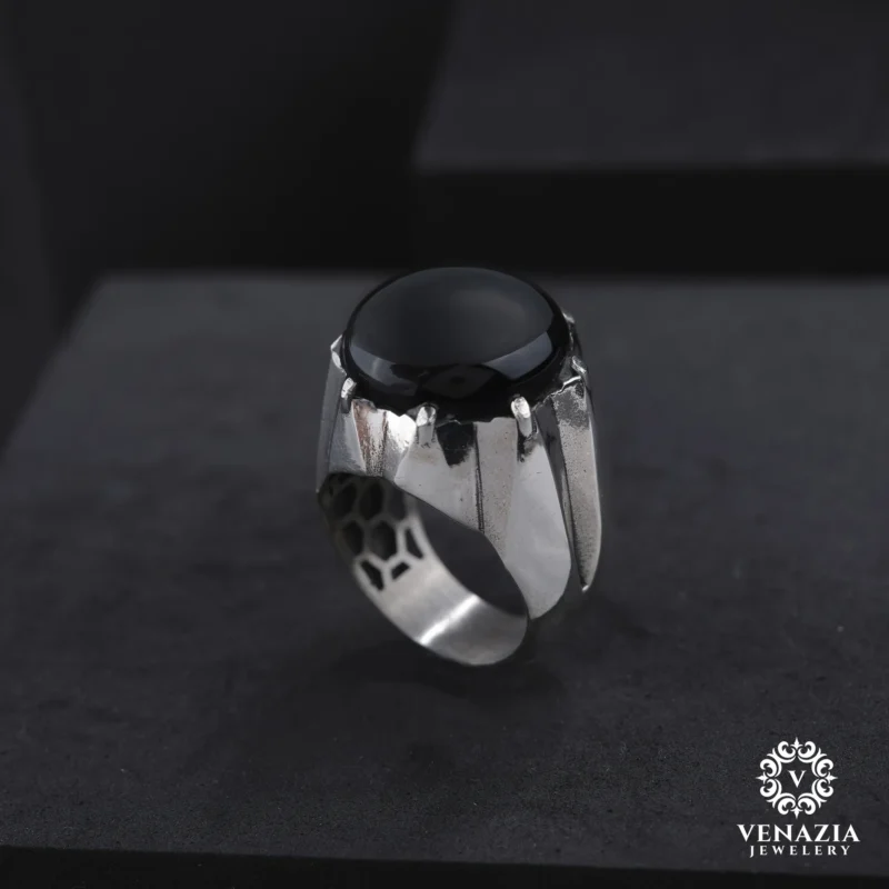 Akik Taşlı Gümüş Yüzük Modeli