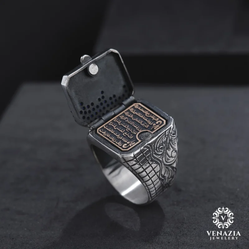 Kapaklı Gümüş Yüzük Modeli