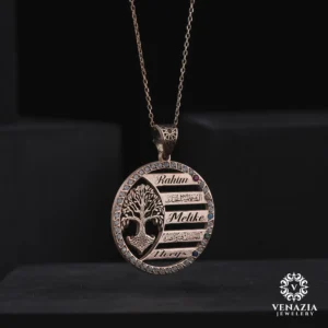 Hayat Ağacı Bayan Gümüş Kolye Modeli