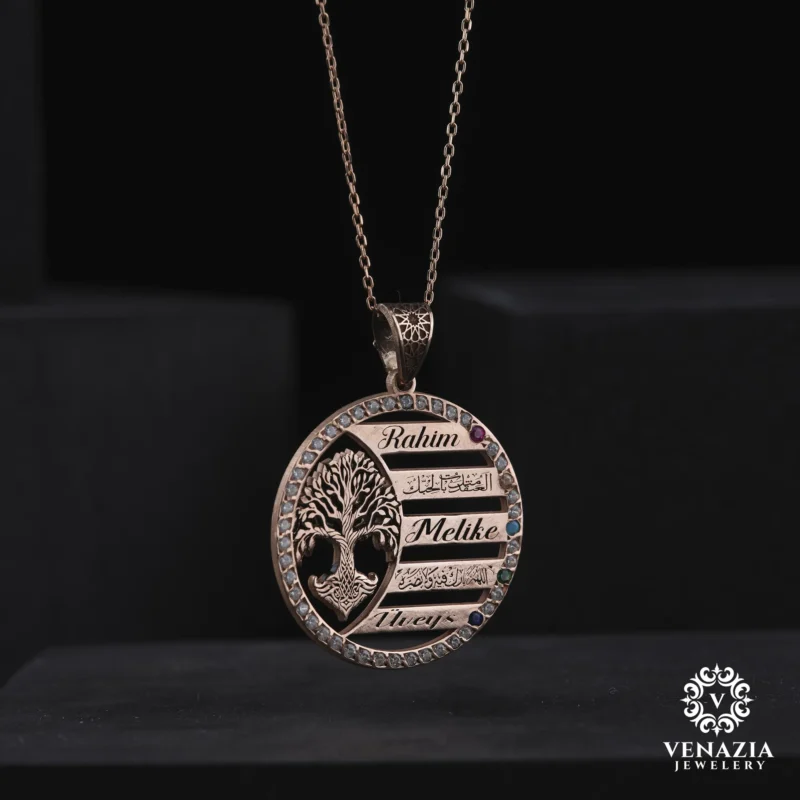 Hayat Ağacı Bayan Gümüş Kolye Modeli