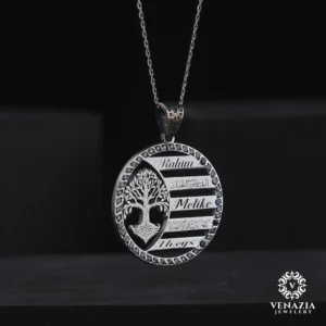 Hayat Ağacı Gümüş Bayan Kolye Modeli